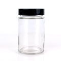 Factory 15oz food storage glass honey jar container with metal screw top